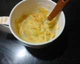 A picture of step 3 of Rice flour khichu in microwave.