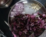 A picture of step 2 of Red Amaranthus or Lal Math chi Bhaji.