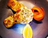 A picture of step 2 of Garlic buttered Prime Hake medallions.