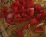 A picture of step 3 of Aaloo baingan (potato-brinjal).