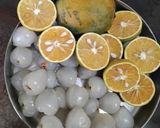 A picture of step 1 of Lychee Mango Drink.