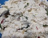 Foto langkah ke 2 dari resep Pepes Tahu Putih Kemangi.