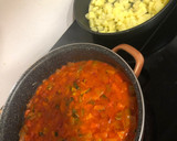 Foto del paso 4 de la receta: Salchichas con sanfaina y patatas