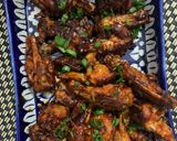 A picture of step 8 of Smokey Bbq wings & Spicy Sriracha wings.
