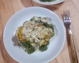 Foto langkah ke 7 dari resep Spirulina noodle with Chicken steak creamy sauce.