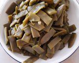 Foto del paso 1 de la receta: Judías verdes con champiñones al vino tinto