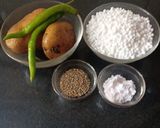 A picture of step 1 of Sago flour puri.