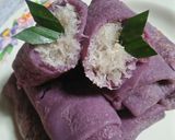 Foto langkah ke 4 dari resep *Dadar Gulung Ubi Ungu*.