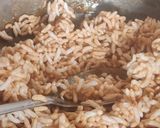 A picture of step 4 of Murmura ladoo.