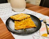 Almás-fahéjas gofri karamellizált almaraguval recept fázis 5 fotója