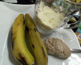 A picture of step 1 of Peanut butter Banana smoothie.