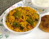 A picture of step 13 of Capsicum Tomato Rice.