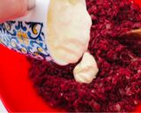 Foto del paso 5 de la receta: Budín de arroz rojo y queso
