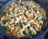 Foto del paso 6 de la receta: Garbanzos con arroz, espinacas y bacalao