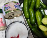 夏日小菜同樂會-涼拌鮪魚黃瓜的食譜步驟1照片