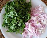 A picture of step 1 of Spinach Onion Fritters.