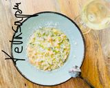 Foto del paso 7 de la receta: Risotto de habas, ajos tiernos y langostinos 🫛 🦐 🫛