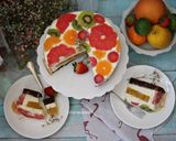 Gambar langkah 8 resipi Citrus Cheese Cake.