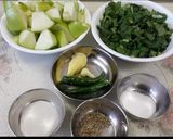 A picture of step 1 of Green apple chutney.