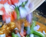 A picture of step 6 of Chicken jalfrezi with boiled Rice 🍚.