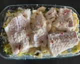 Une image de l'étape 6 de Semoule au lait - légumes et poisson gratiné.