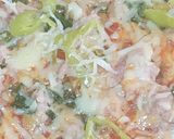 صورة لخطوة 2 من وصفة بيتزا 🍕 بالخضار واللحم المفروم
