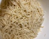 A picture of step 2 of Cajun shrimp noodles.