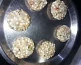 A picture of step 3 of Sabudhana Vada.