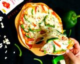 कैप्सिकम चीज़ मिनि पैन पिज़्जा (Capsicum cheese mini pan pizza recipe in Hindi) रेसिपी चरण 7 फोटो