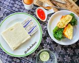 Foto langkah ke 3 dari resep Omelet keju #5hari.