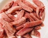 A picture of step 1 of Pork chop Fingers.