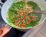 A picture of step 3 of Thai Veg. Green Curry.