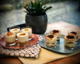 Foto del paso 16 de la receta: Postres en vasitos: Cheesecake de piña al Brandy & Tiramisú de turrón de Jijona