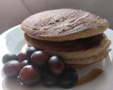 Foto del paso 9 de la receta: Pancakes/Panquecas🥞 vegan@s🧇 de banano/plátano🍌🍇😋