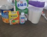 Foto del paso 1 de la receta: Gelatina de durazno y leche