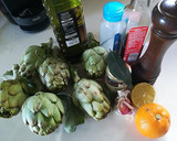 Foto del paso 1 de la receta: Alcachofas en fila