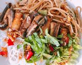 Hình bước làm 6 của món 🌱 Bún Tàu Trộn Nấm Xào Giá Chay (Vegan)