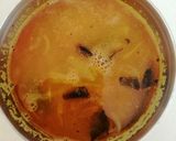 A picture of step 4 of Moongdal rasam pesarapappu chaaru.