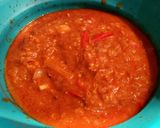 A picture of step 3 of Thai Red "Dragon" chicken soup.