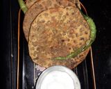 A picture of step 5 of Green moong dal puri.