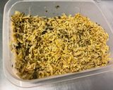 Une image de l'étape 5 de Riz gratiné aux deux fromages, courgette, persil et jambon.