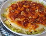 Foto del paso 6 de la receta: Pimientos asados con puré de patatas y gambas