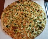 A picture of step 13 of Sheik's Gourmet Pizza: Cajun Chicken Alfredo Pizza.