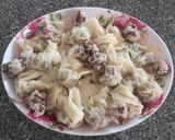 Hình bước làm 2 của món Hoành thánh