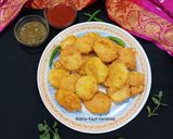 A picture of step 3 of Snacks (Besan Pakode).