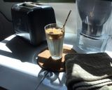 A picture of step 4 of Whipped Coffee / Dalgona coffee (Iced) ☕️ 🧊 💗.