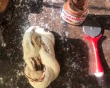 A picture of step 6 of Nutella bread.