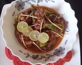 A picture of step 6 of Peshawri karahi.