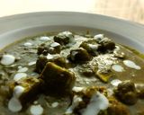 A picture of step 6 of Palak paneer.