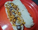 A picture of step 5 of Mexican Dog.